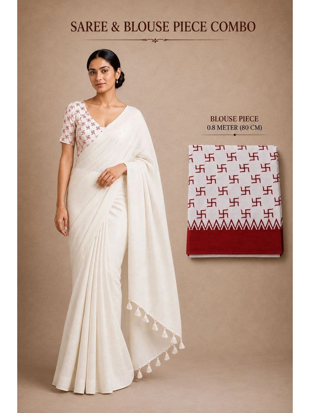 OSARIO Women Kalamkari Pure Cotton Saree thumbnail 2