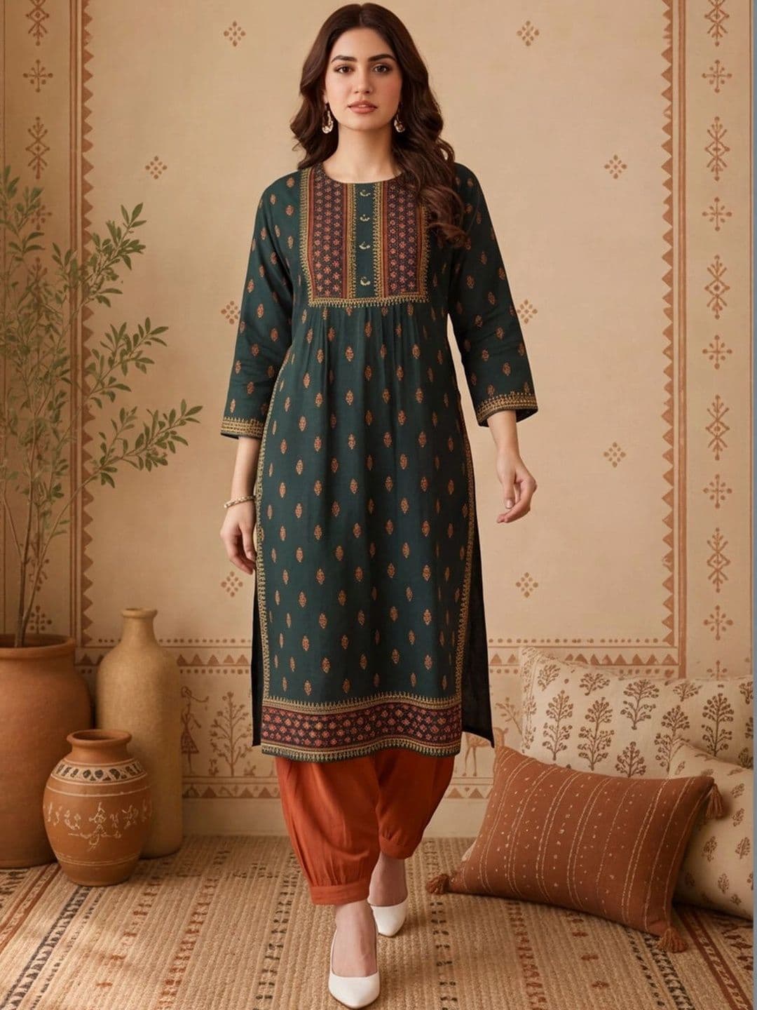 Anouk Women Ethnic Motifs Printed Kurta thumbnail 5