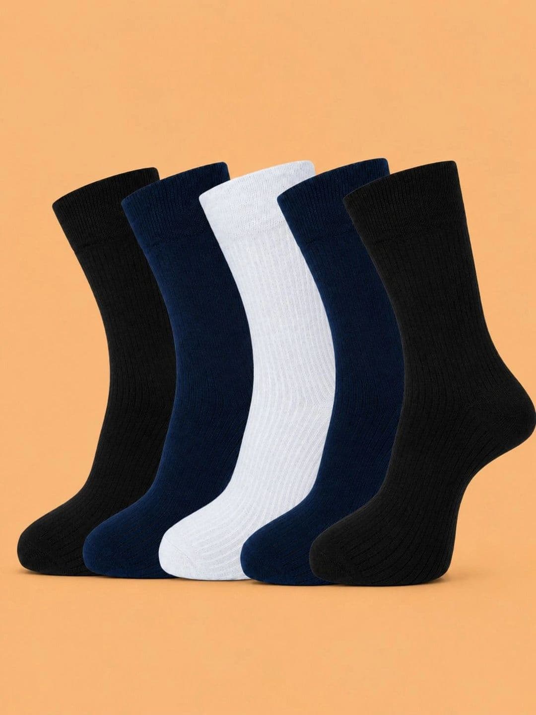 ADDOSSO Men Pack of 5 Cotton Assorted Calf Length Socks - view 1