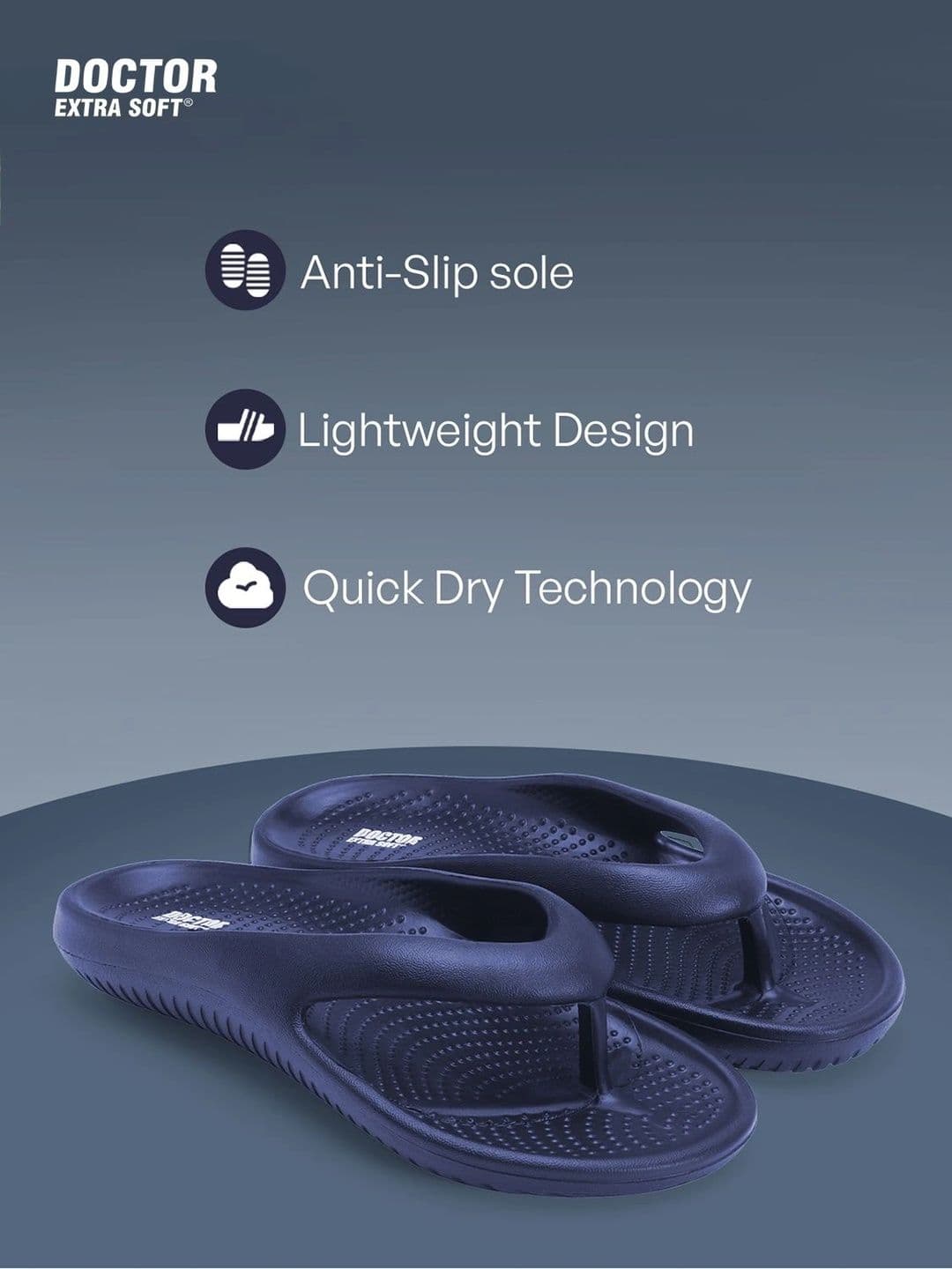 DOCTOR EXTRA SOFT Men Croslite Thong Flip-Flops thumbnail 6