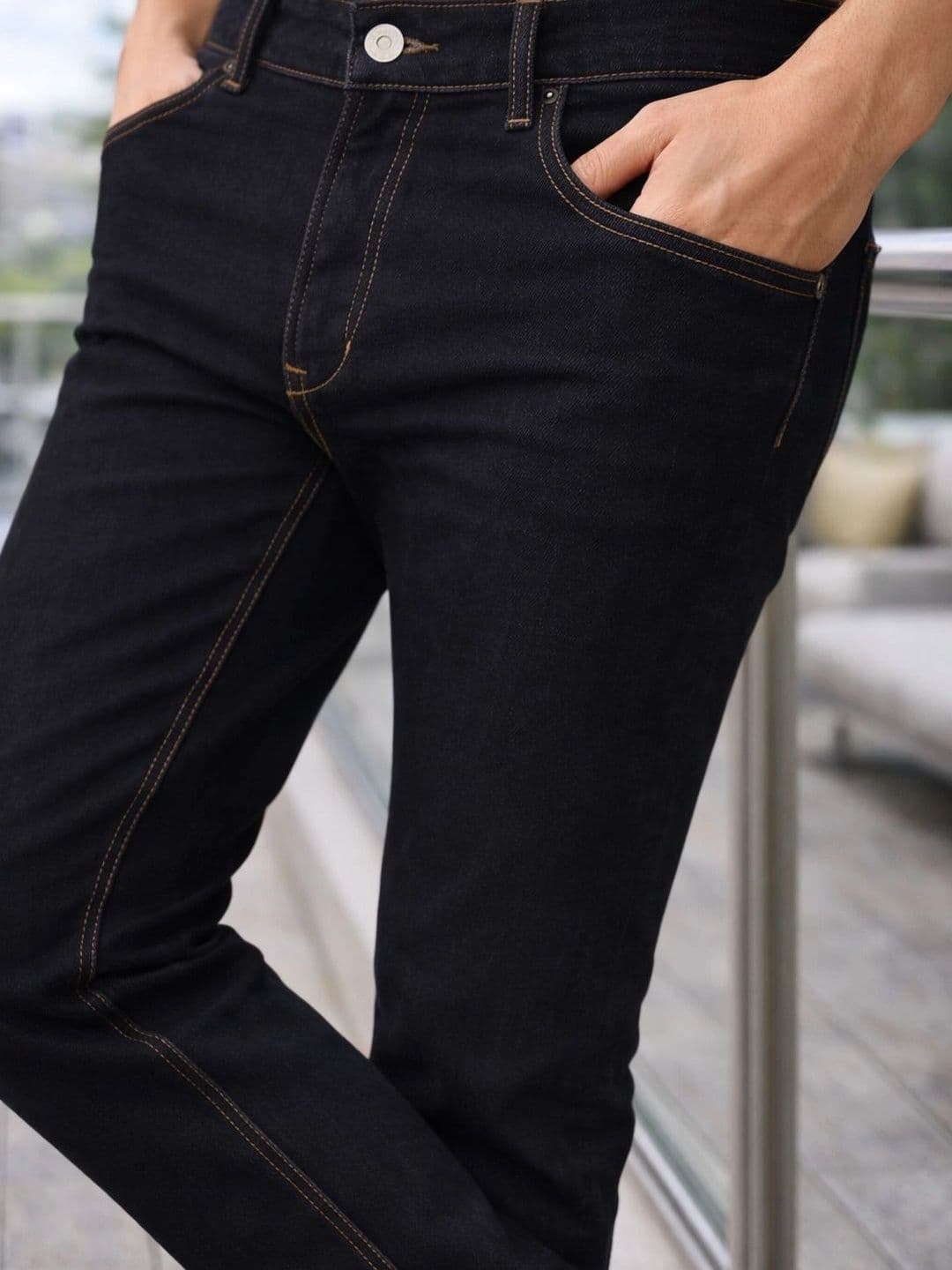Mast & Harbour Men Regular Fit Mid-Rise Stretchable Jeans thumbnail 7