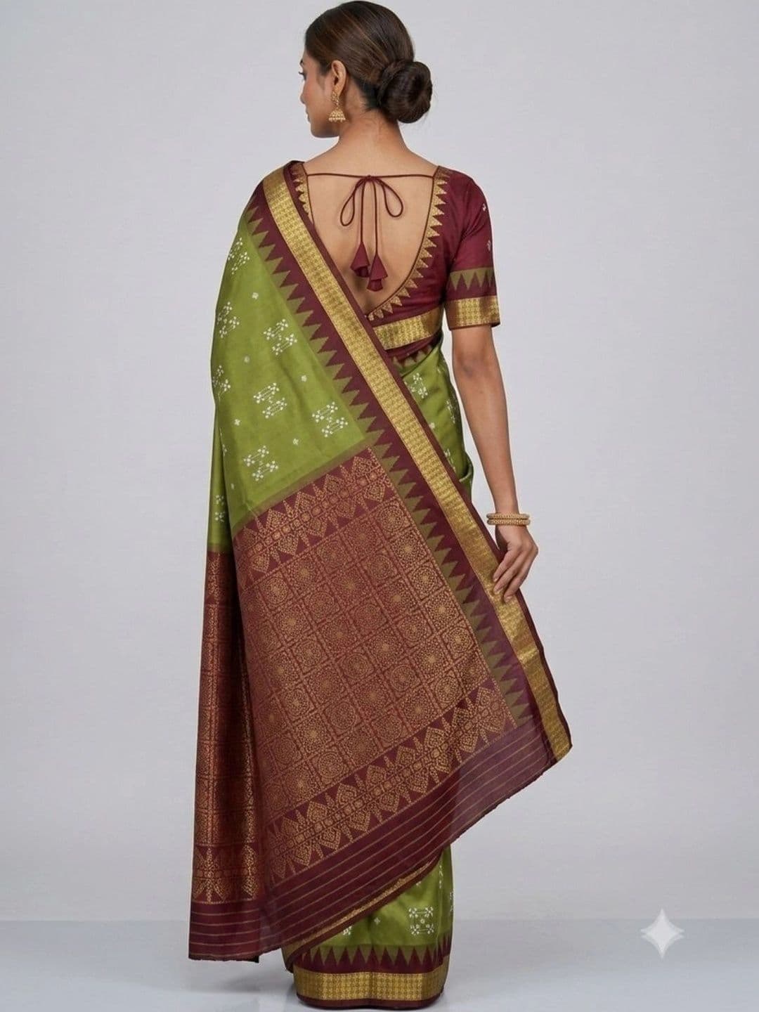 SHOPSILK Zari Art Silk Sambalpuri Saree thumbnail 4
