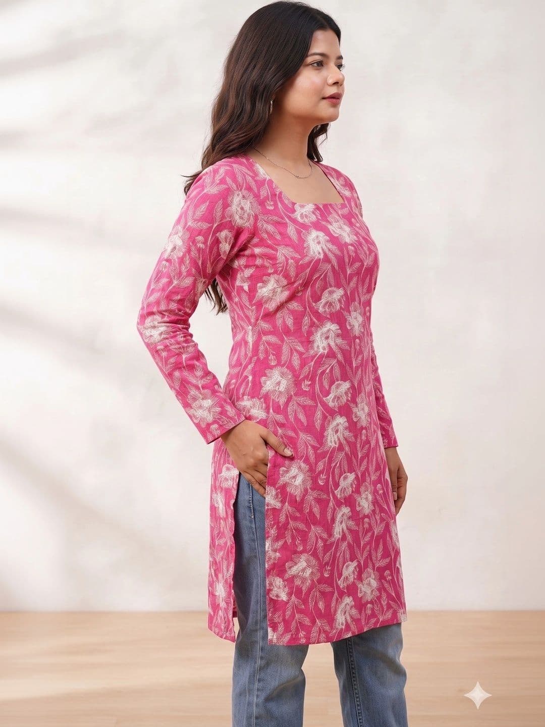 kipek Women Floral Printed Floral Kurta thumbnail 2