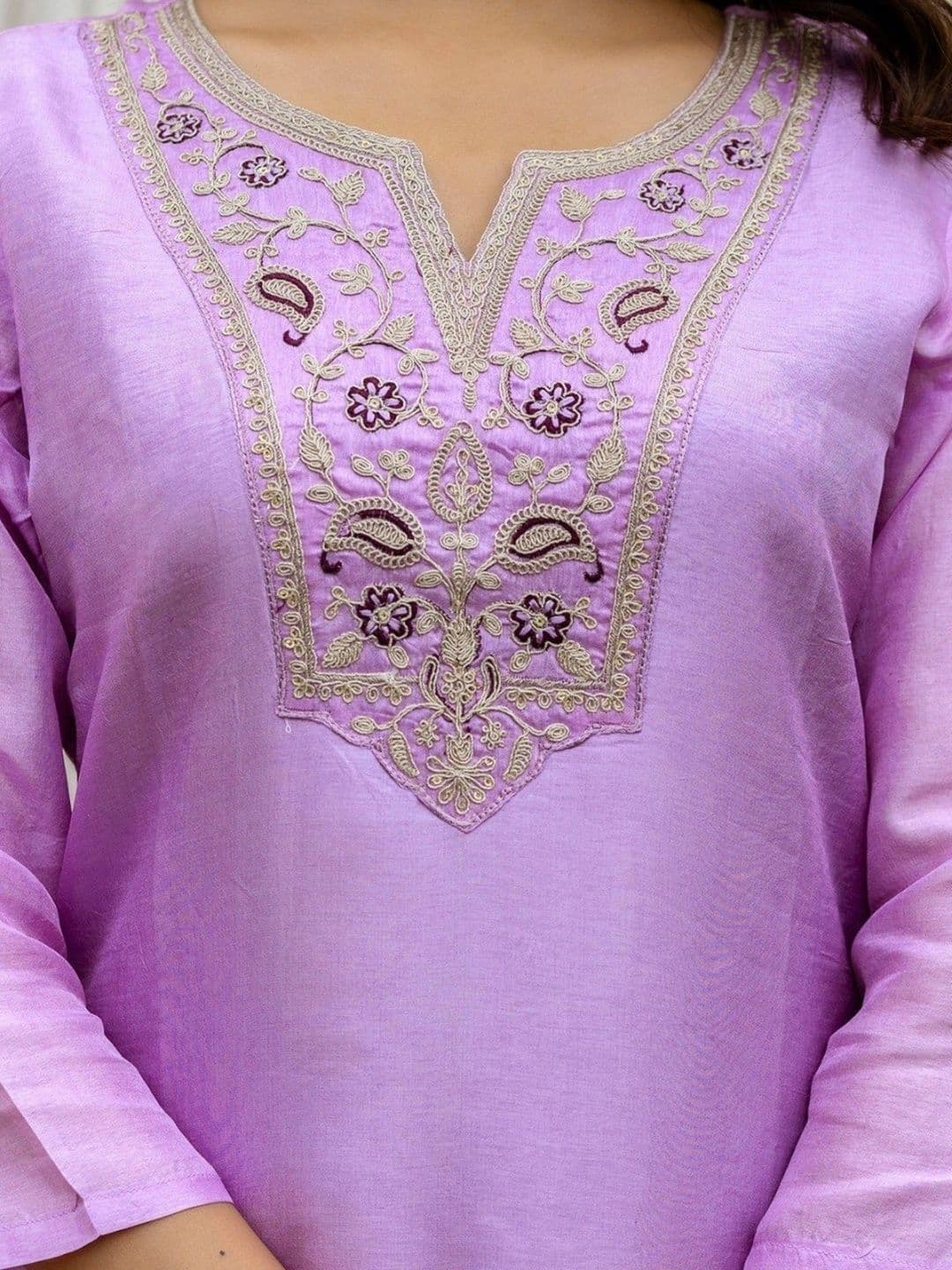 LeeliPeeri Designer Women Ethnic Motifs Embroidered Regular Thread Work Kurta with Trousers & With Dupatta thumbnail 4