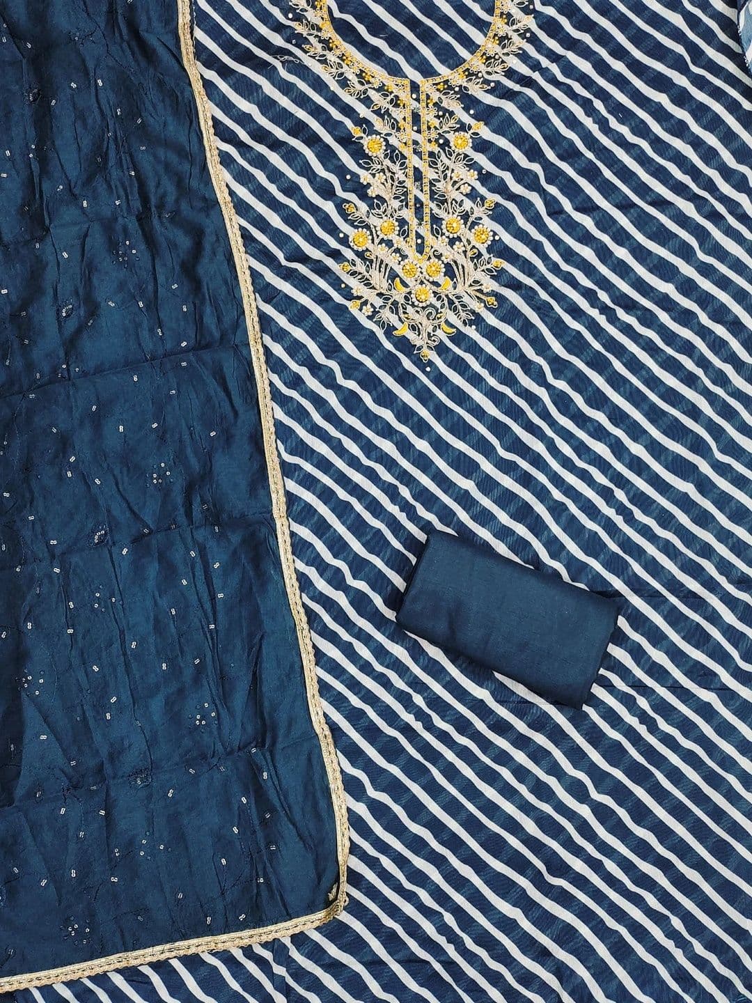 LeeliPeeri Designer Printed Unstitched Dress Material thumbnail 3