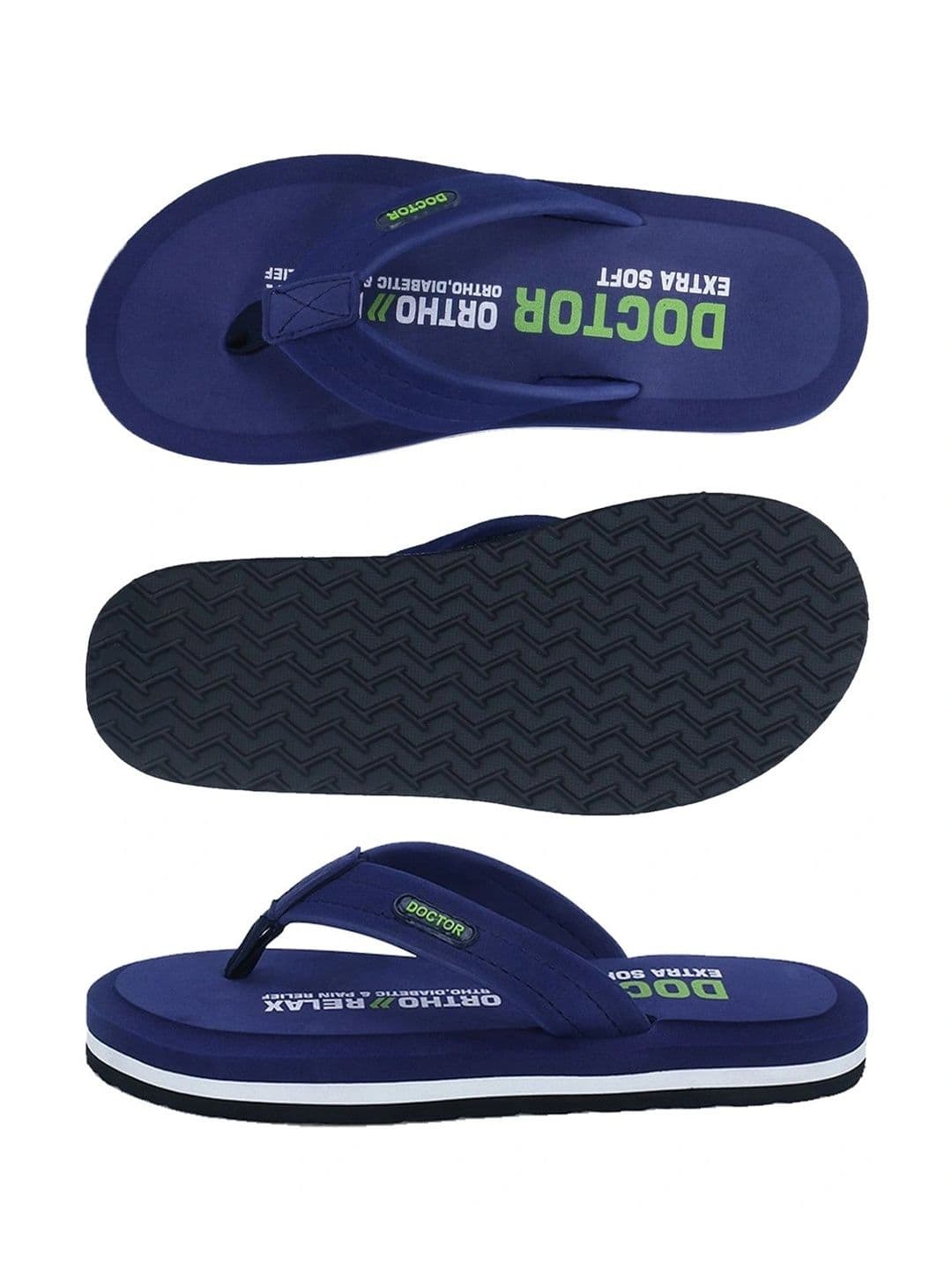 DOCTOR EXTRA SOFT Men Non-Allergenic Sweat Wicking Anti-Skid Thong Flip-Flops thumbnail 7