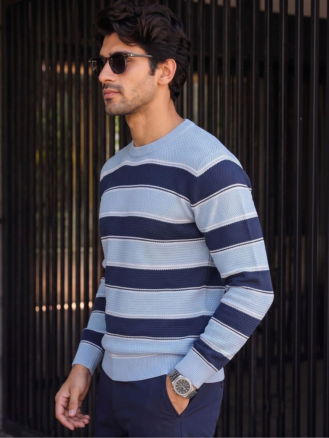 SZN Men Striped Pullover thumbnail 4