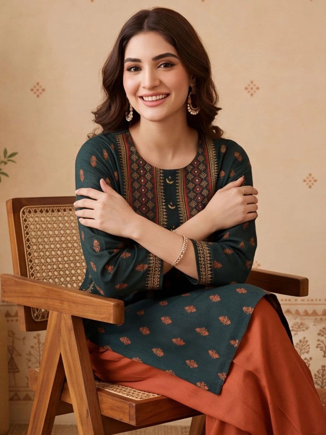 Anouk Women Ethnic Motifs Printed Kurta thumbnail 4