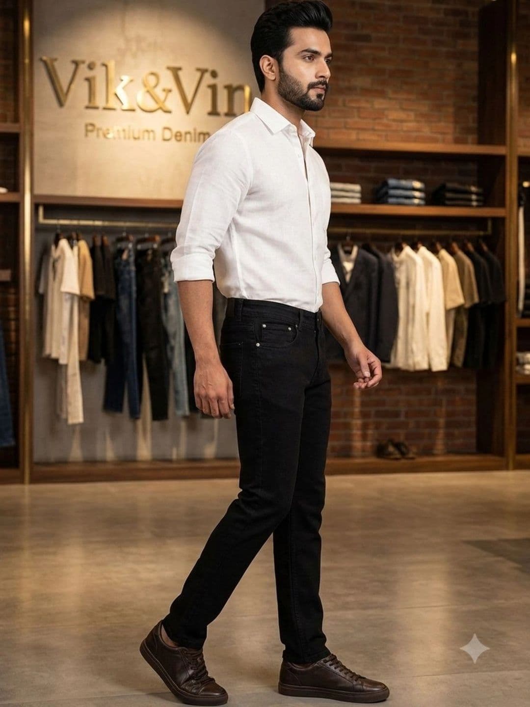 Vik&Vin Men Regular Fit Mid-Rise Jeans thumbnail 2