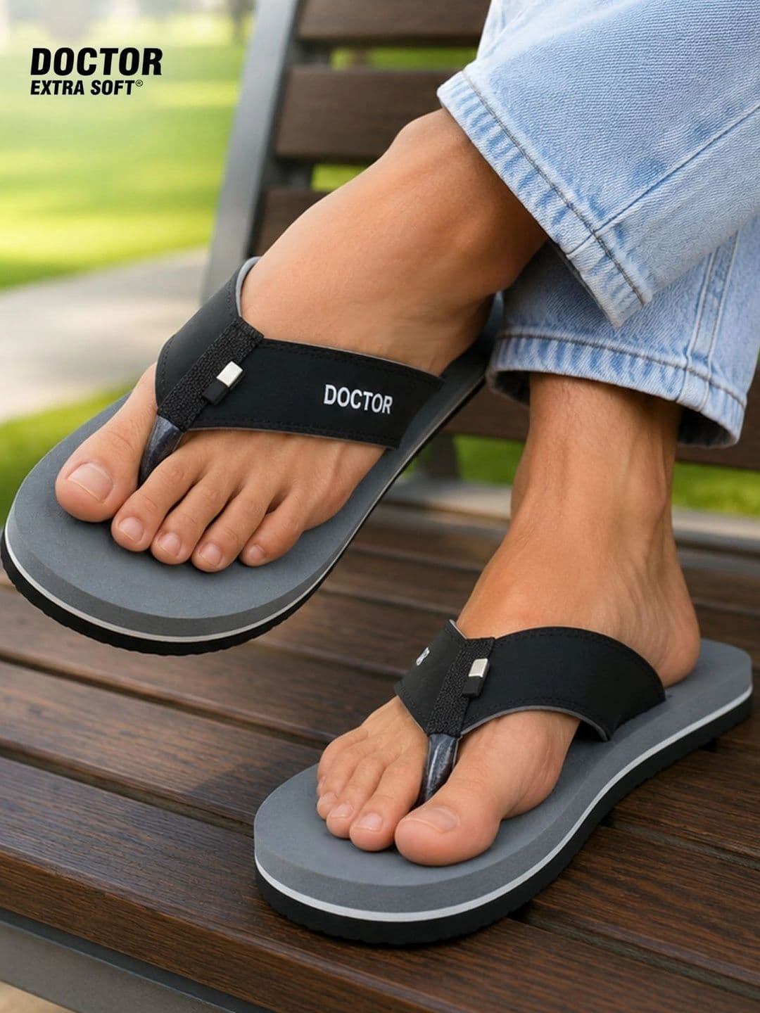 DOCTOR EXTRA SOFT Men Orthopedic Thong Flip-Flops - view 1