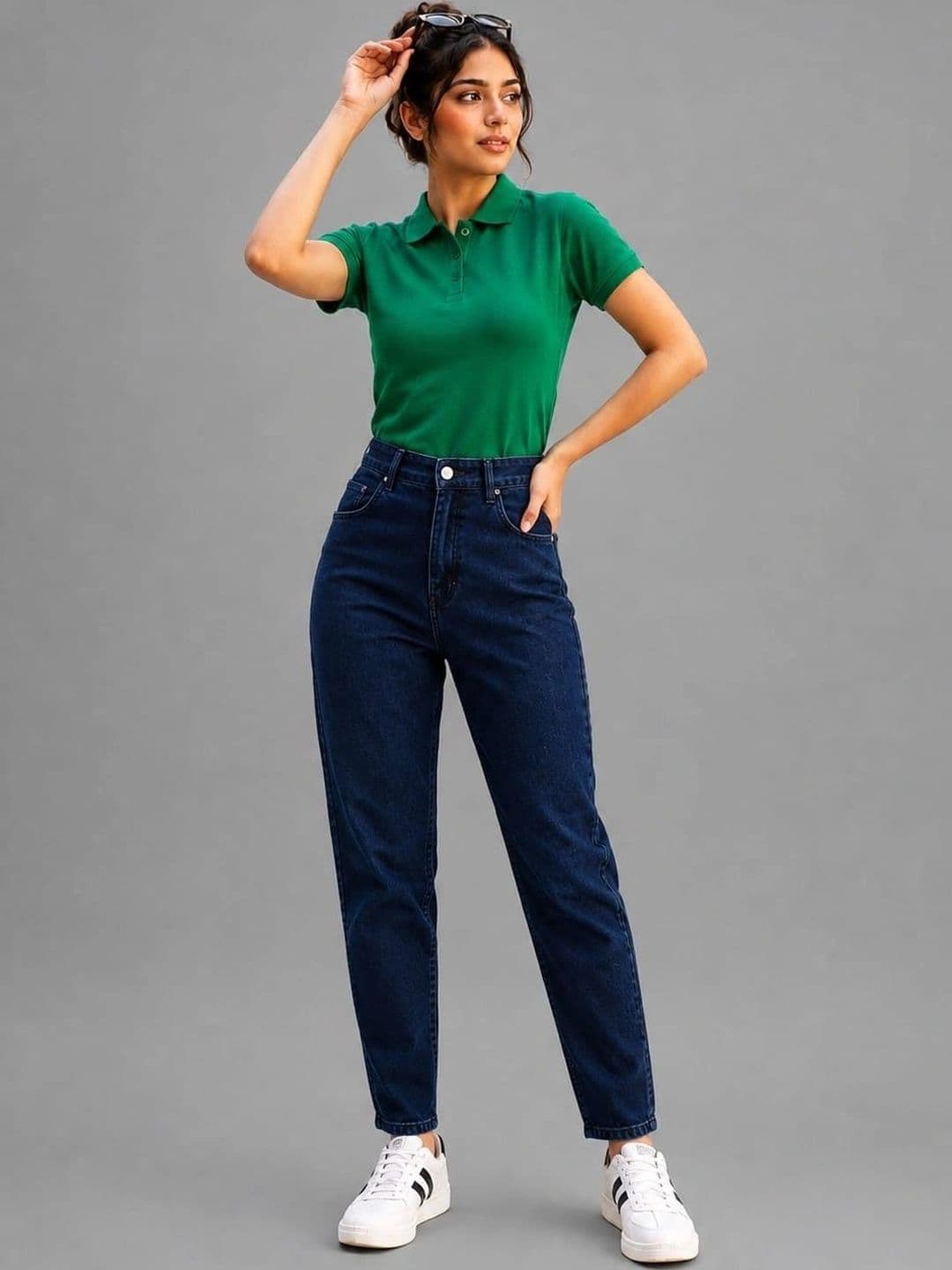 Mast & Harbour Women Loose High-Rise Stretchable Jeans thumbnail 2