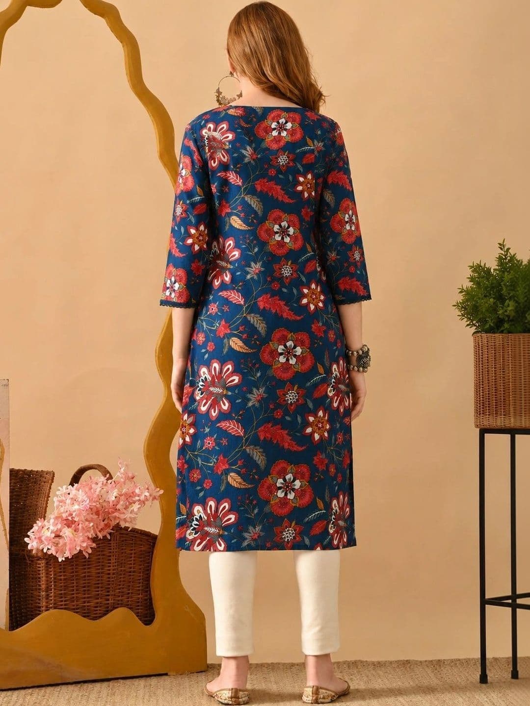 PHYSIL Women Floral Printed Floral Kurta thumbnail 5