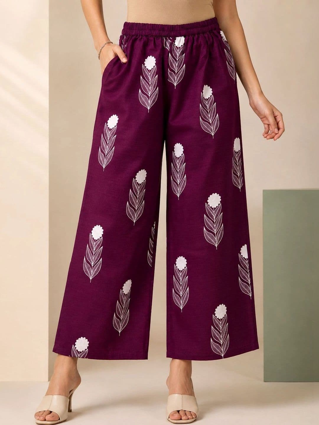 JANKHANA Women Ethnic Motifs Printed Regular Kurta with Palazzos thumbnail 3