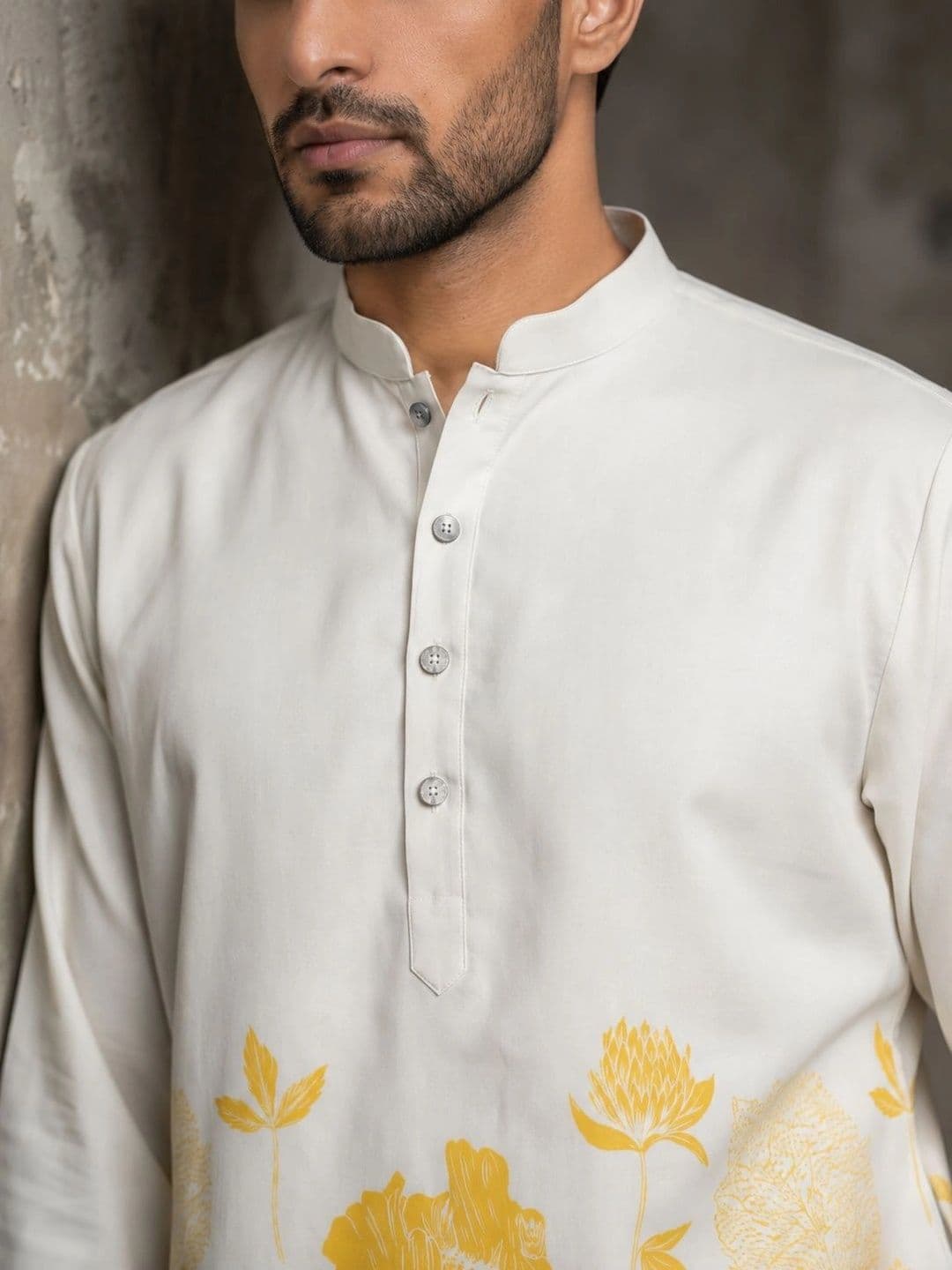 Jompers Men Floral Printed Floral Kurta thumbnail 3