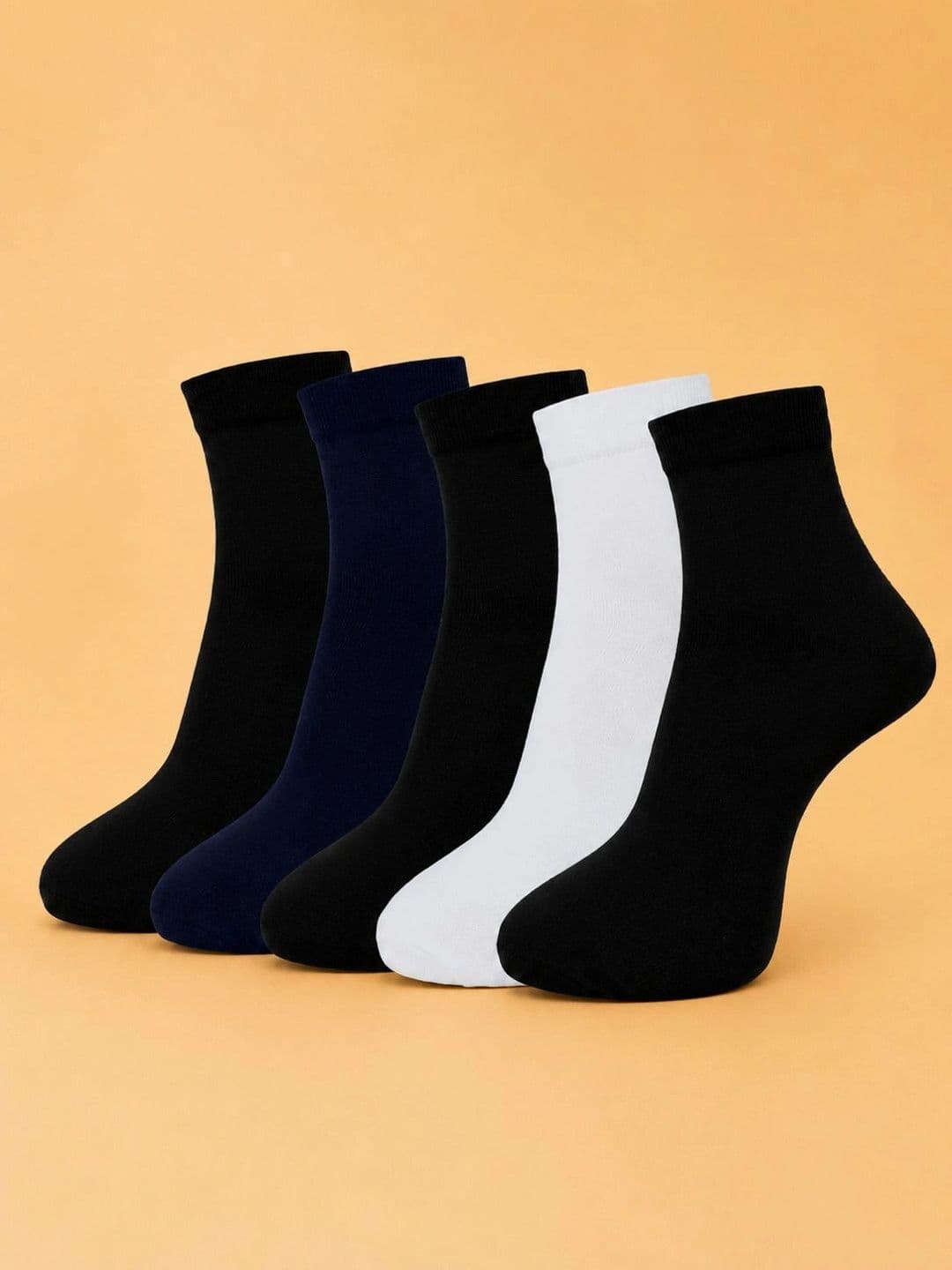ADDOSSO Men Pack of 5 Cotton Assorted Ankle Length Socks - view 1