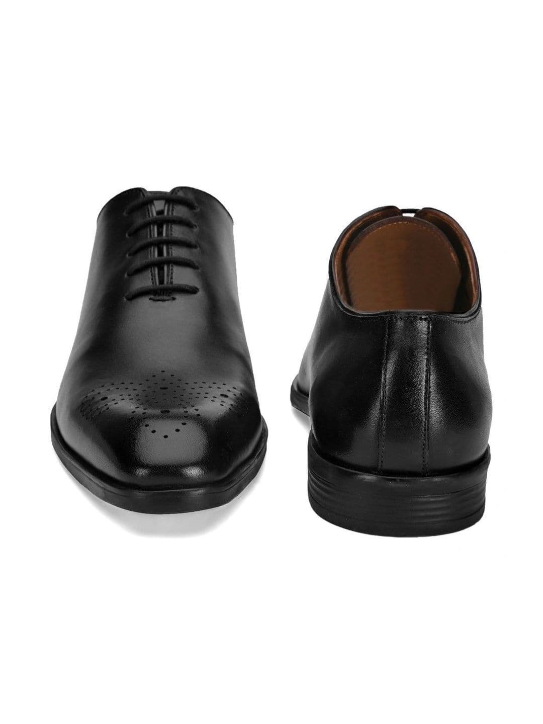 House of Pataudi Men Textured Formal Oxfords thumbnail 7