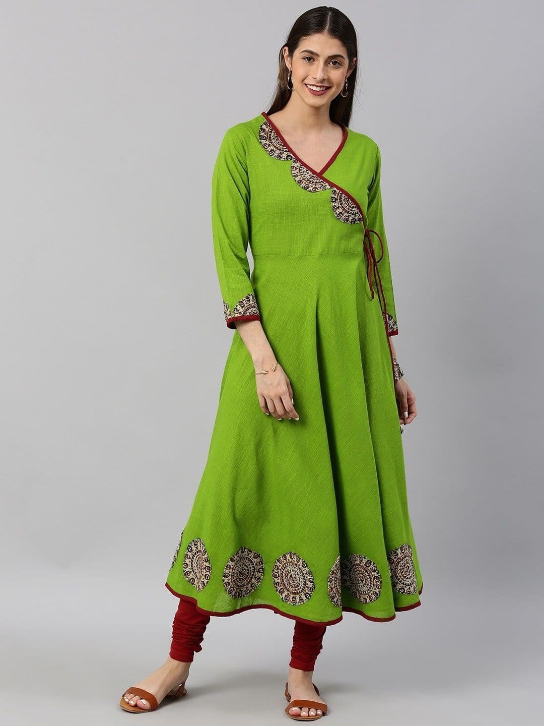 KALINI Women Patchwork Anarkali Kurta - view 1