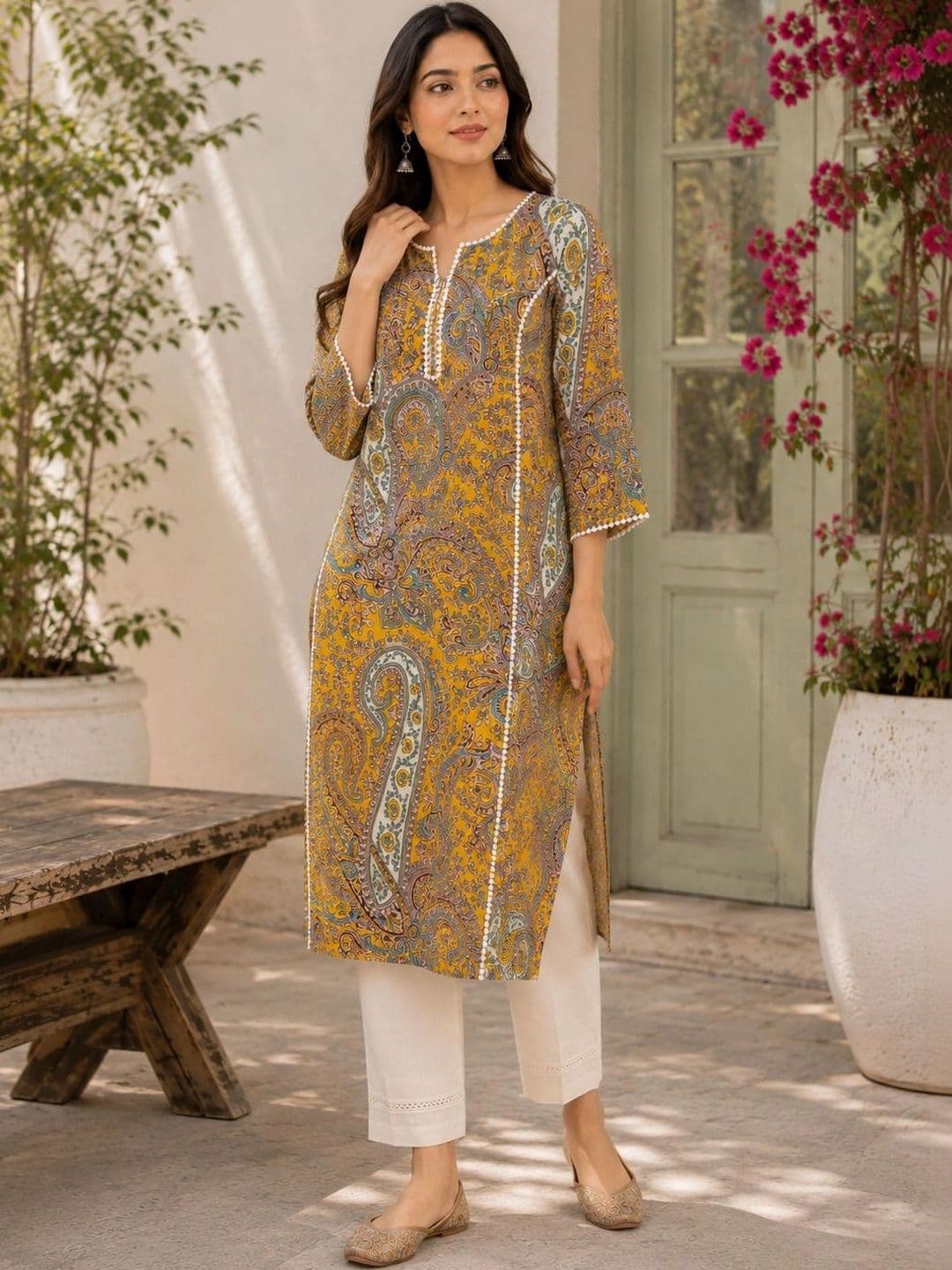 Hunaiza Women Paisley Printed Kurta thumbnail 6