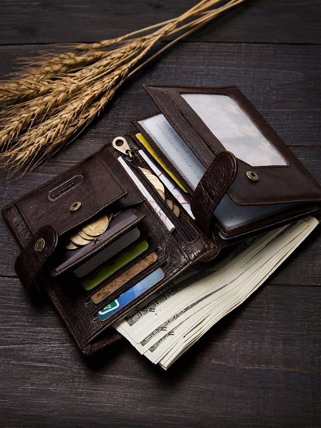 CONTACTS Unisex Leather Passport Holder thumbnail 5