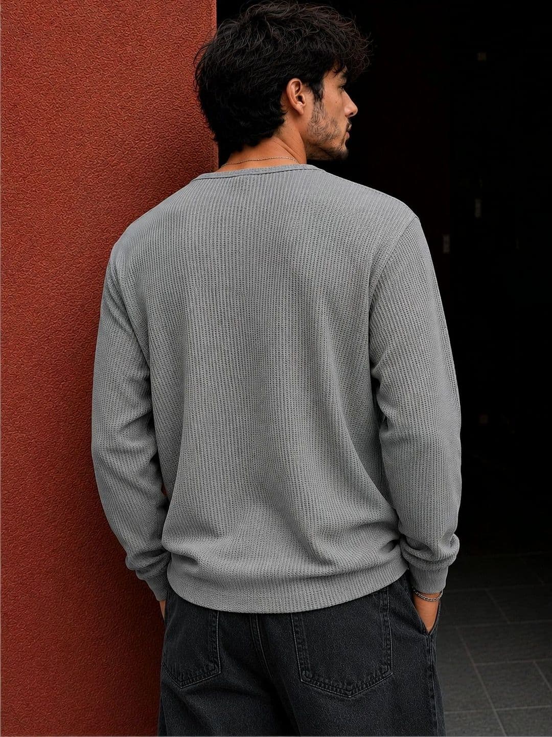 HOODLER Men Henley Neck T-shirt thumbnail 2