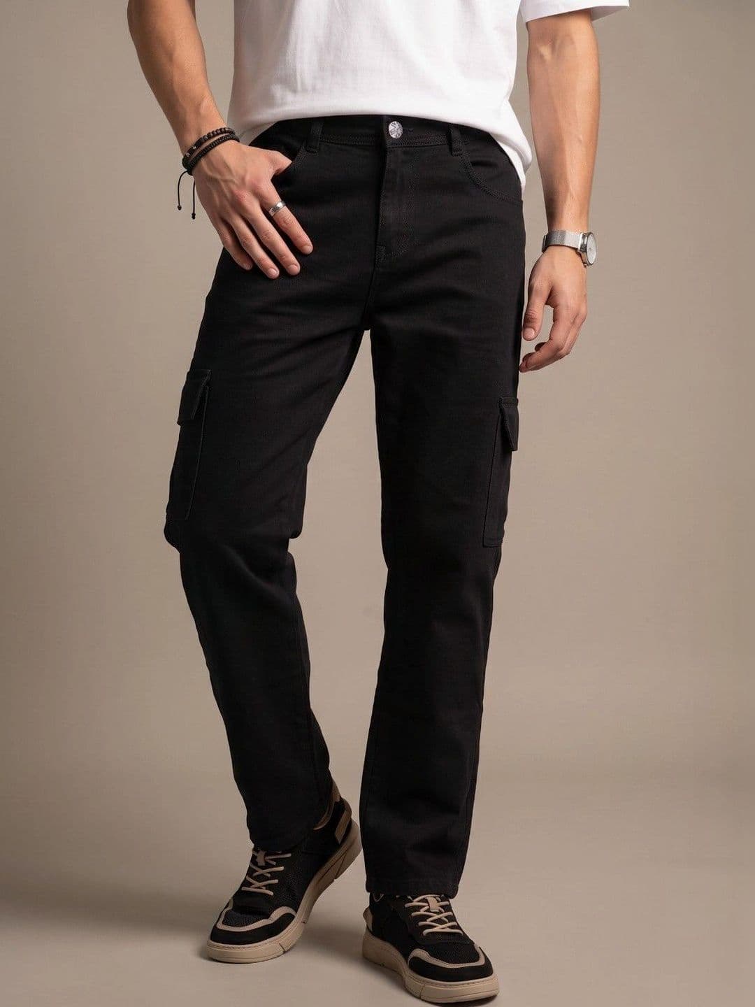 glitchez Men Classic Regular Fit Mid-Rise Stretchable Jeans - view 1