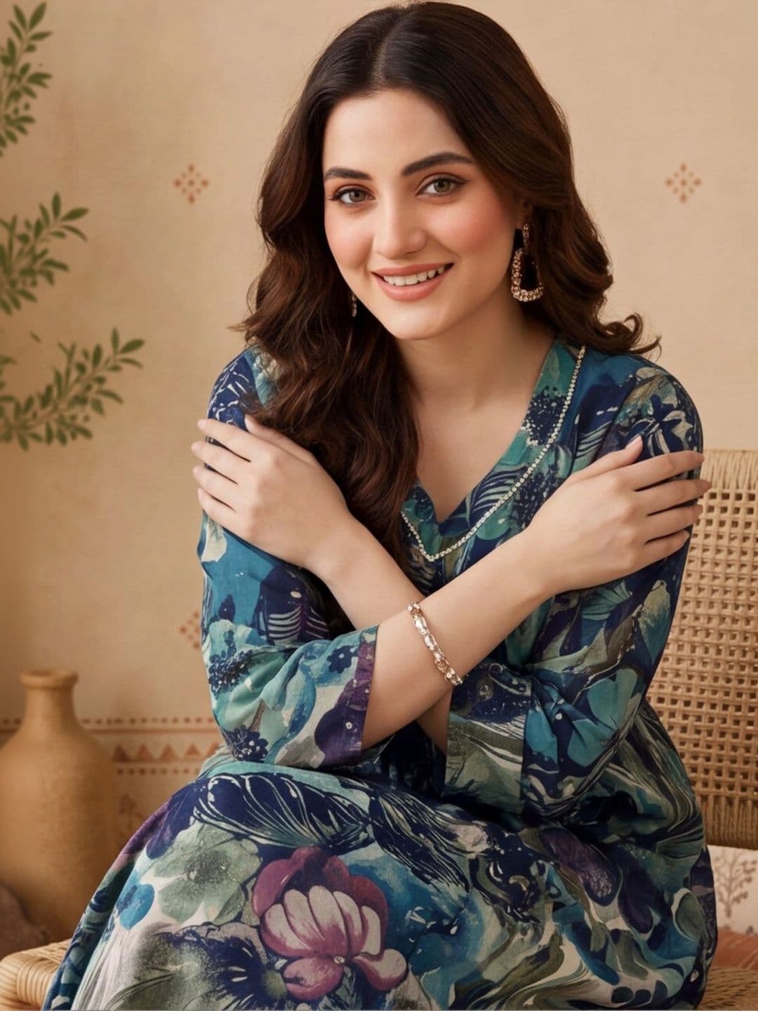 Anouk Women Floral Printed Floral Kurta thumbnail 3