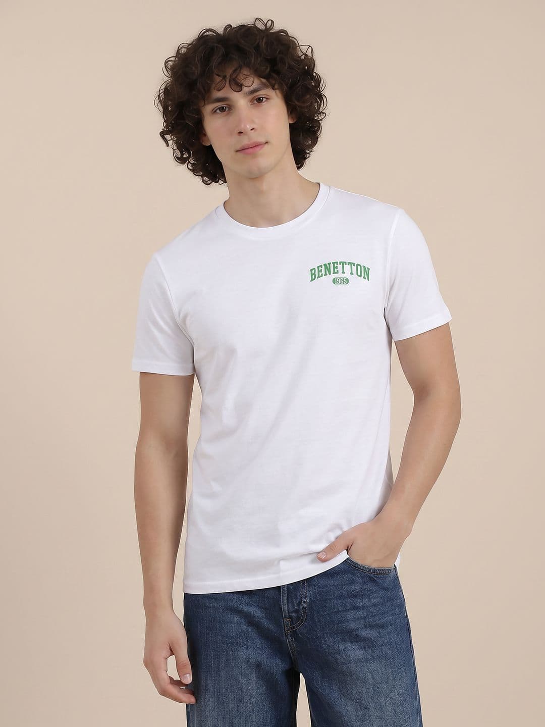 United Colors of Benetton Brand Logo Printed T-shirt - view 1