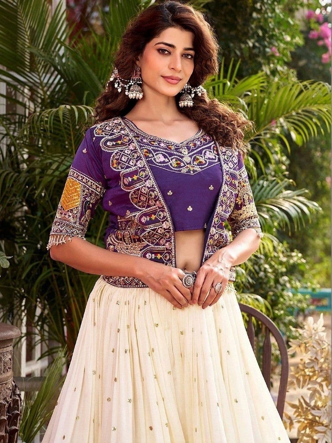 Shree Ram Creation  Women Embroidered Ready to Wear Lehenga & Blouse With Dupatta thumbnail 2
