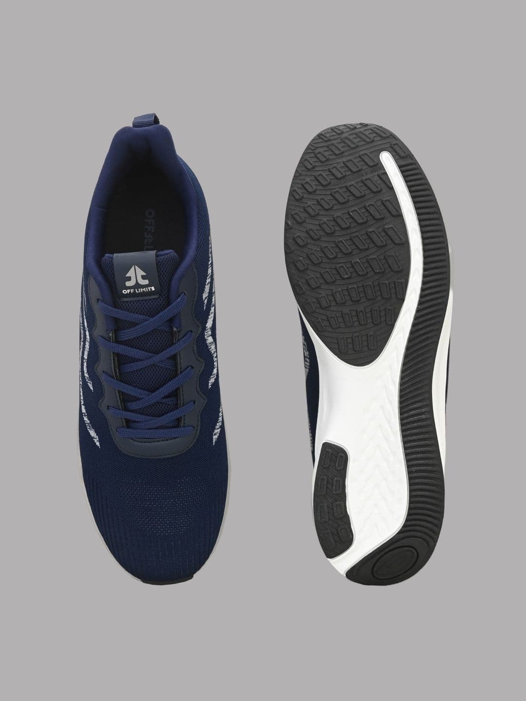 OFF LIMITS Men Blue Textured Mesh Non-Marking Running Sports Shoes thumbnail 3