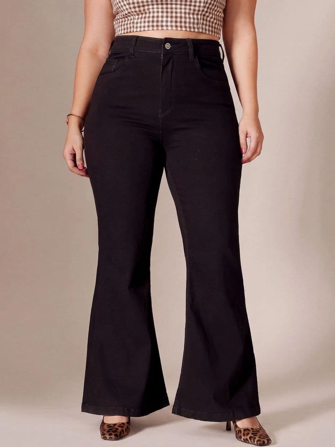 Miss Chase A+ Women Bootcut High-Rise Heavy Fade Stretchable Jeans thumbnail 2