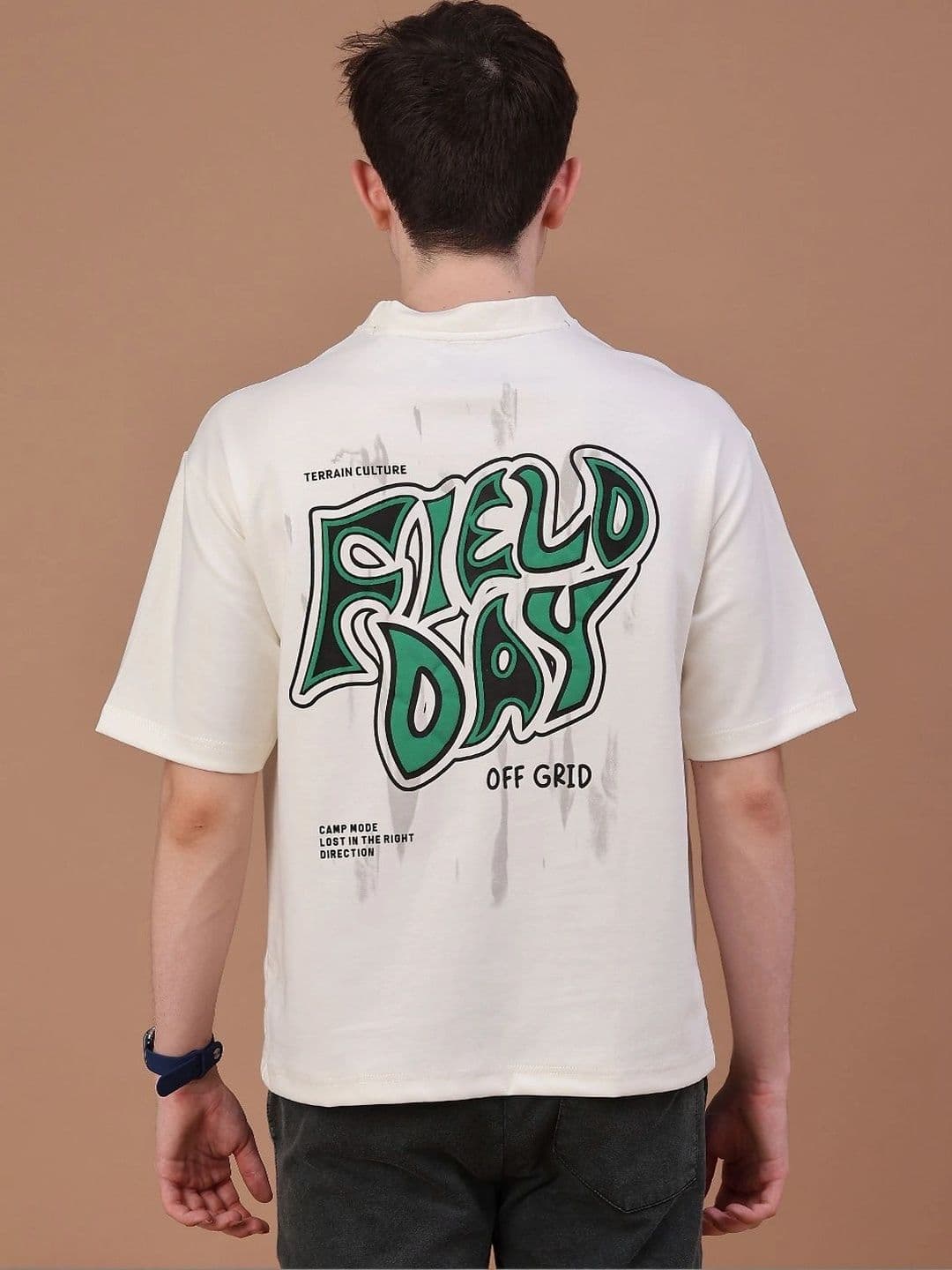 V-Mart Men Typography Printed High Neck T-shirt thumbnail 4