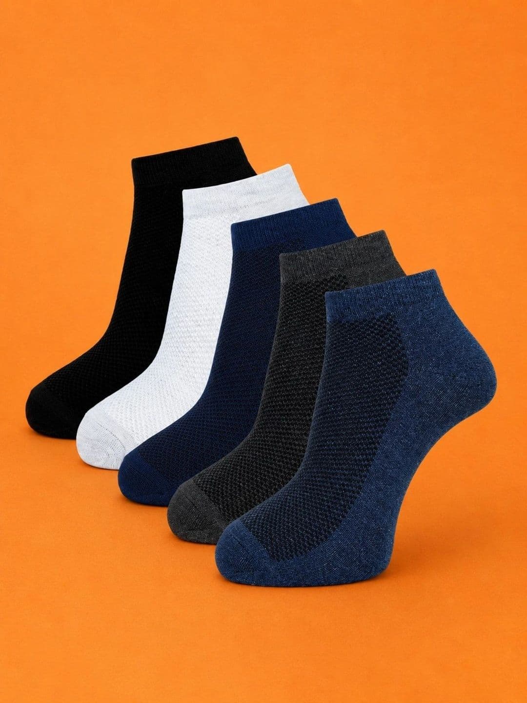 ADDOSSO Men Pack of 5 Cotton Assorted Patterned Ankle Length Socks - view 1