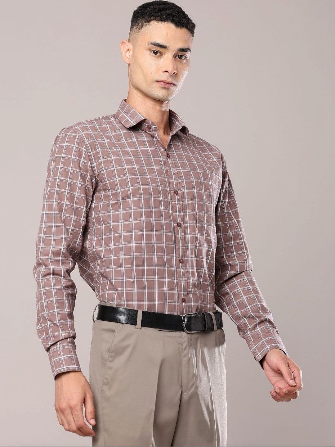 V-Mart Men Windowpane Checks Checked Casual Shirt thumbnail 6
