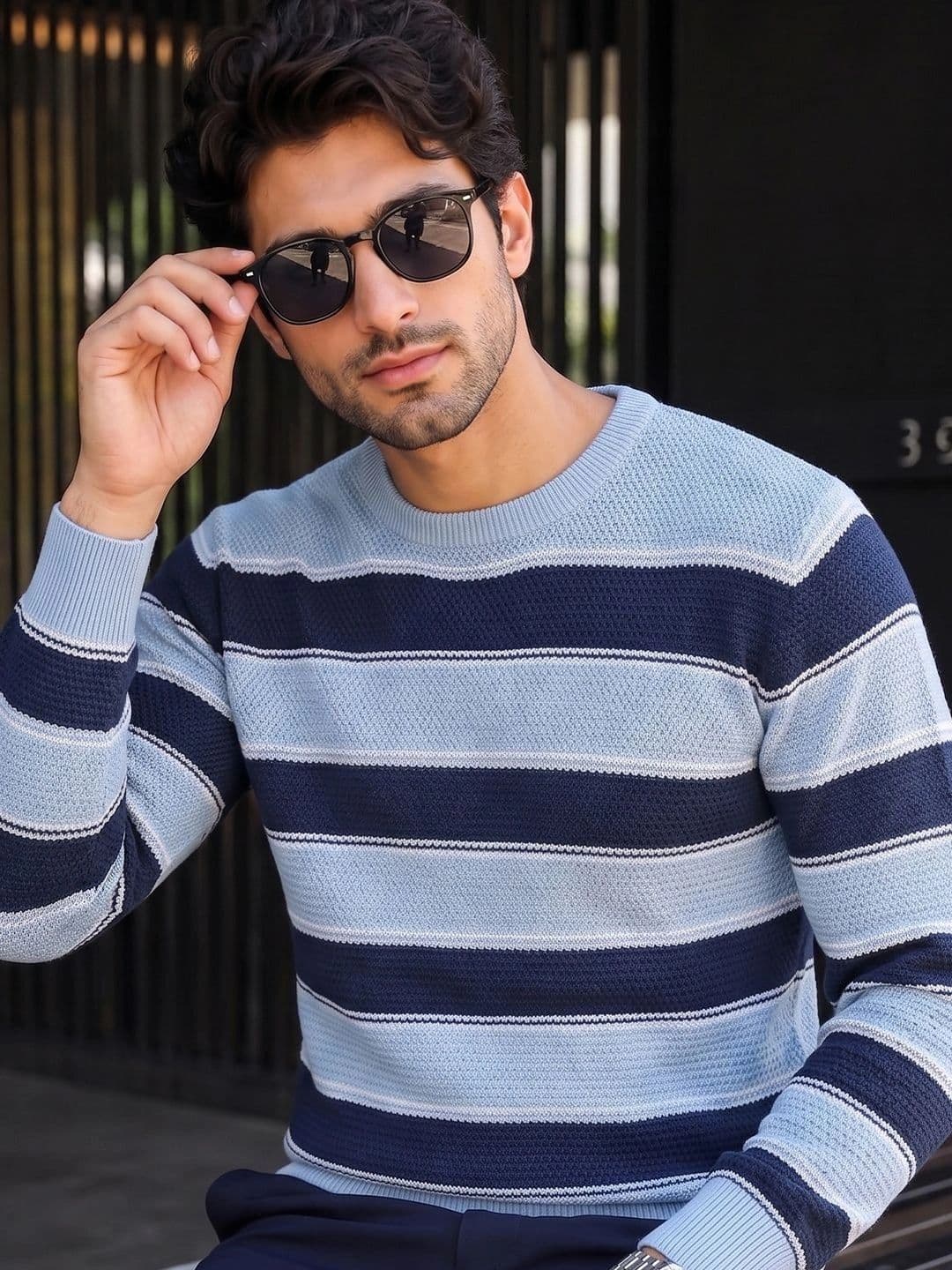 SZN Men Striped Pullover thumbnail 3