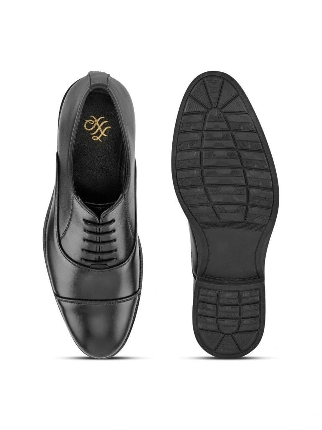 House of Pataudi Men Textured Formal Oxfords thumbnail 3