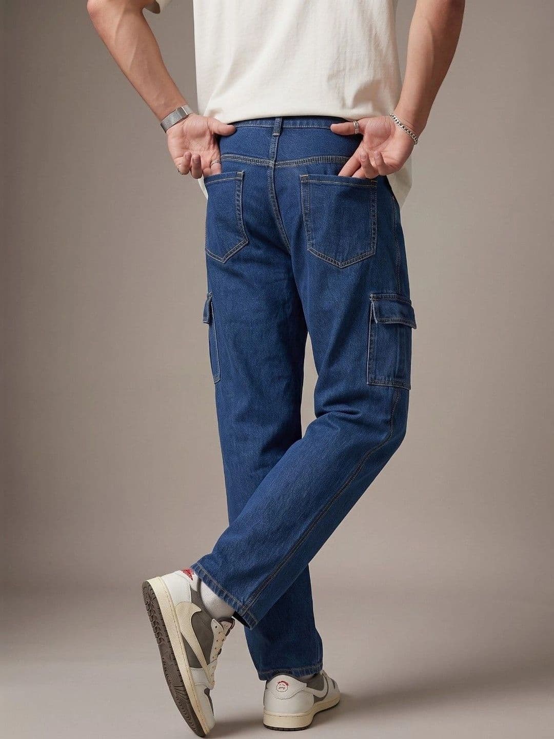 glitchez Men Classic Regular Fit Mid-Rise Stretchable Jeans thumbnail 2