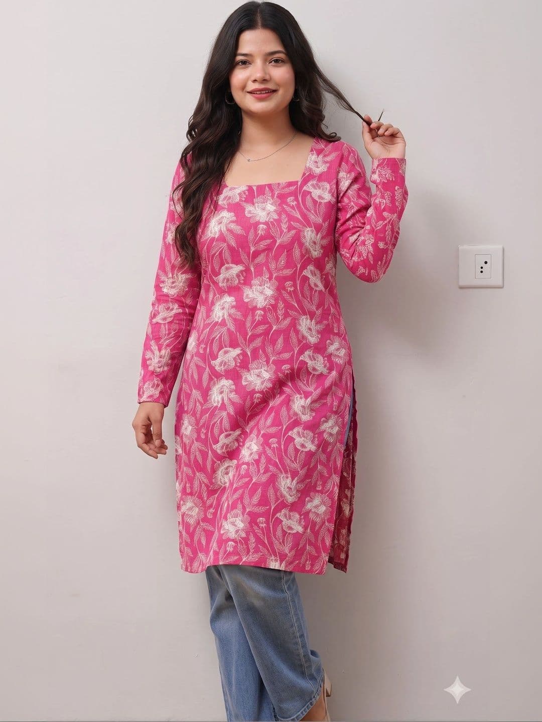 kipek Women Floral Printed Floral Kurta thumbnail 4
