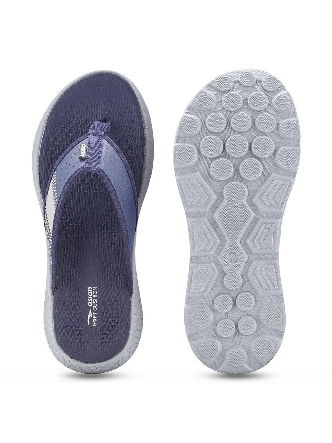 ASIAN Men Colourblocked Thong Flip-Flops thumbnail 7