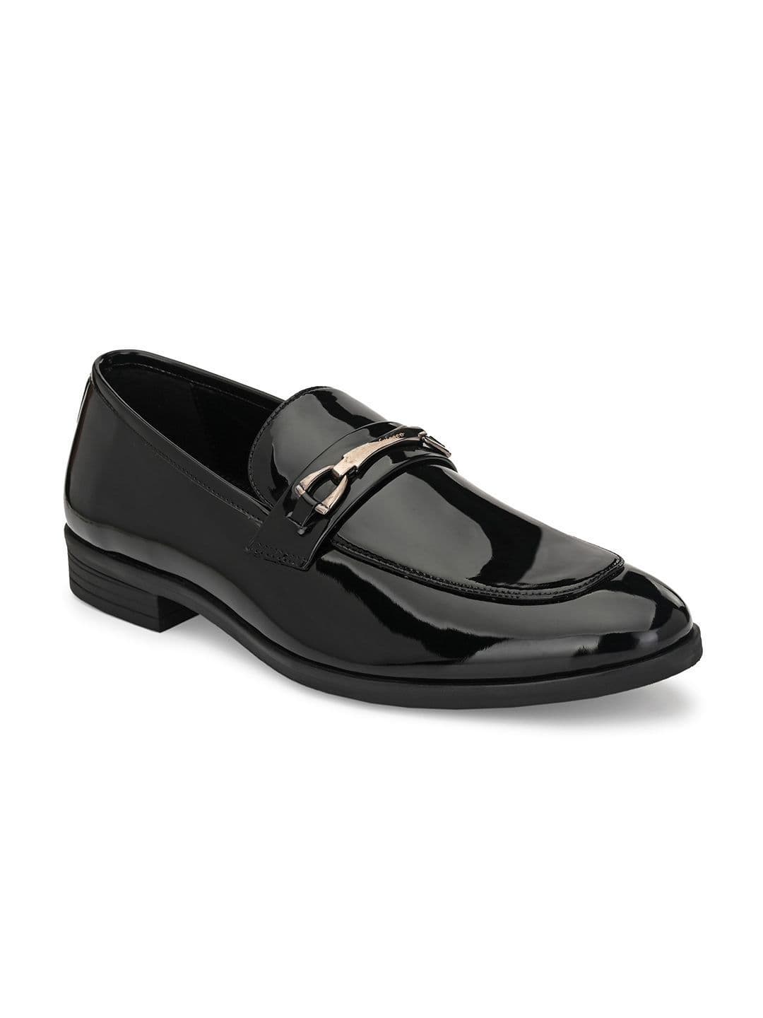San Frissco Men Sterling Black Solid Formal Loafers thumbnail 4
