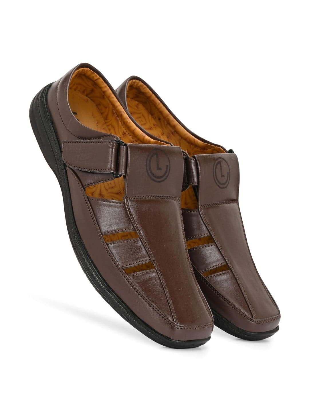 LIGERONATION Men Leather Shoe-Style Sandals thumbnail 6