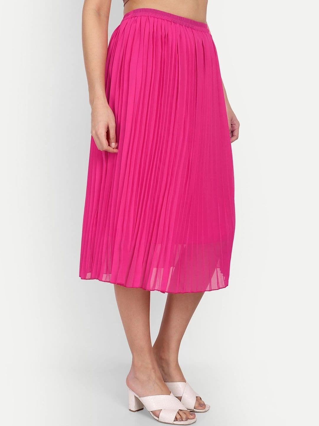 Aaruvi Ruchi Verma Women Accordion Pleated Midi A-Line Skirt thumbnail 6