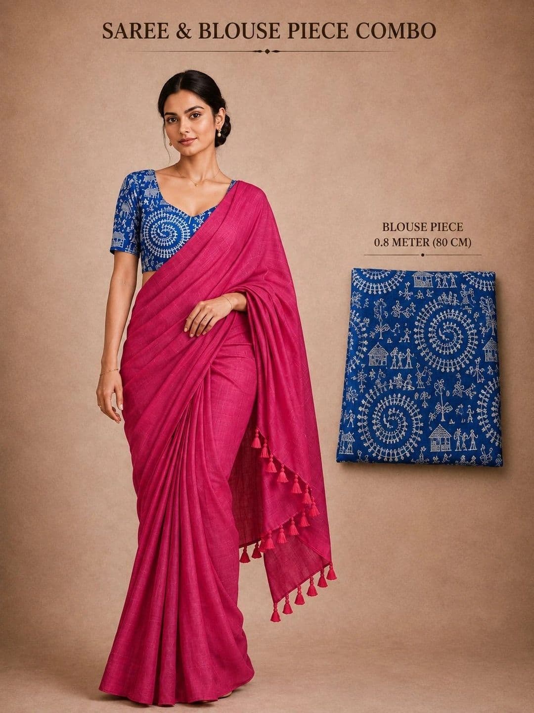 DHRITI Pure Cotton Saree thumbnail 2