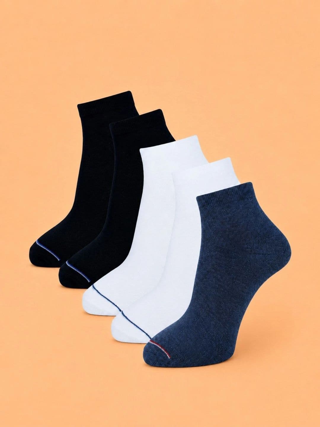 ADDOSSO Men Pack of 5 Cotton Assorted Ankle Length Socks - view 1
