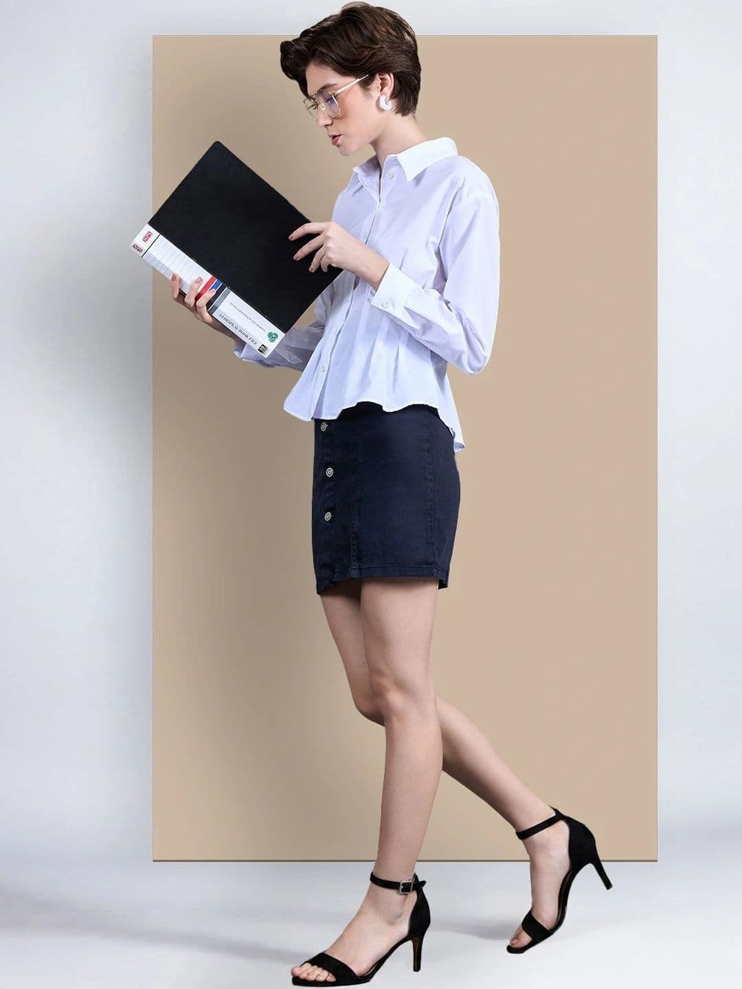 Chemistry Women Denim Mini Straight Skirt thumbnail 2