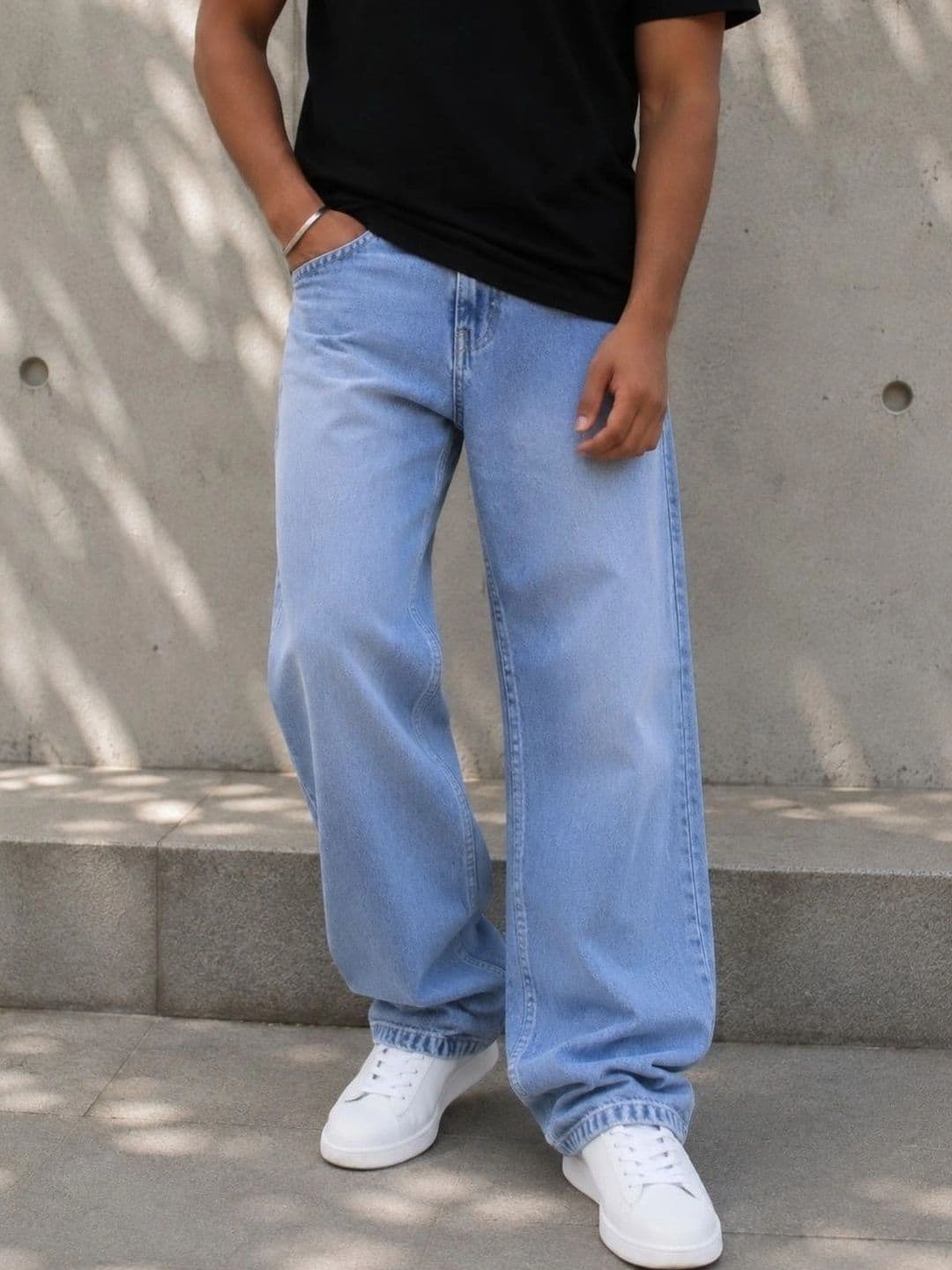 FICTION Men Comfort Relaxed Fit Mid-Rise Light Fade Ombre Jeans - view 1