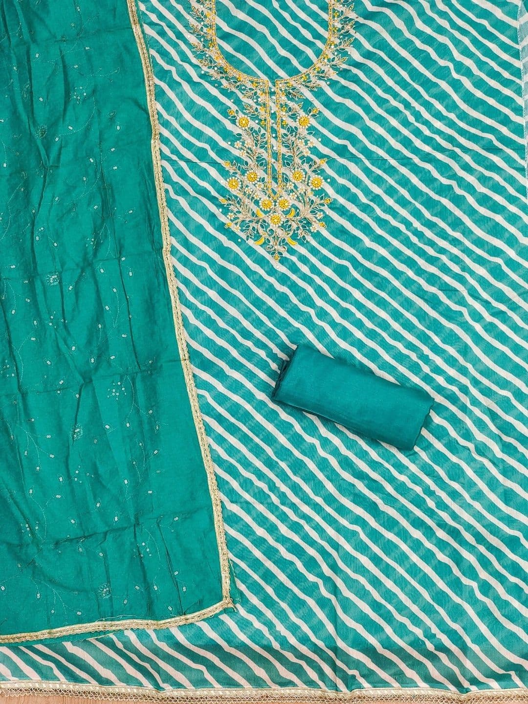 LeeliPeeri Designer Printed Unstitched Dress Material thumbnail 2
