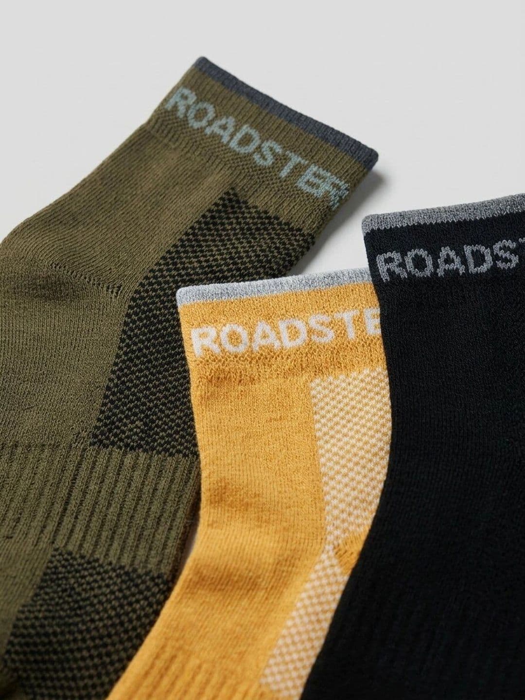Roadster Men Pack of 3 Cotton Colourblocked Above Ankle Socks thumbnail 3