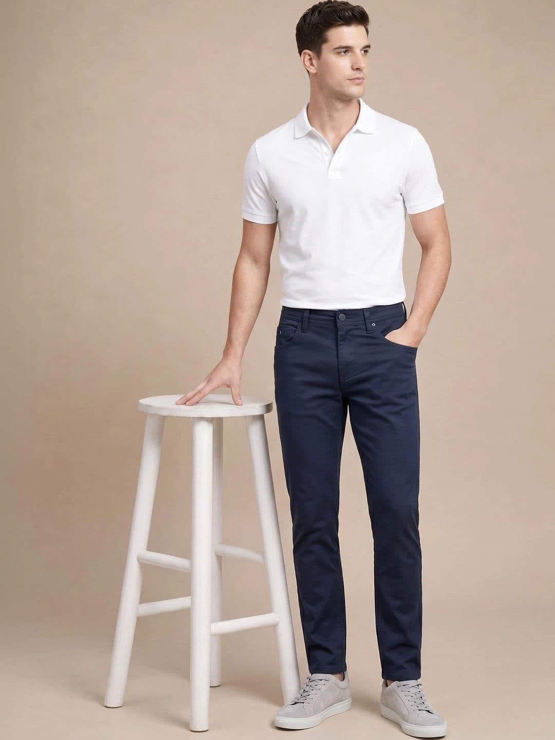 Turtle Men Narrow Skinny Fit Mid-Rise Stretchable Jeans thumbnail 6