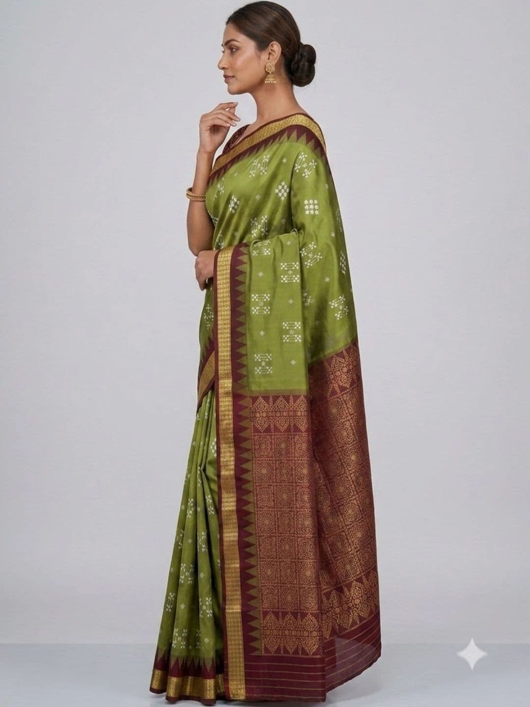 SHOPSILK Zari Art Silk Sambalpuri Saree thumbnail 3