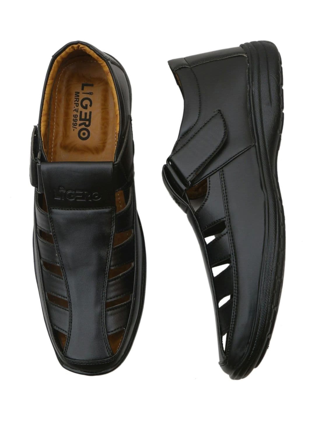 LIGERONATION Men Leather Shoe-Style Sandals thumbnail 5